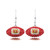 Kansas City Chiefs Crystal Silver Earrings