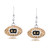 New Orleans Saints Crystal Silver Earrings