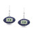 Seattle Seahawks Crystal Silver Earrings