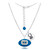 Indianapolis Colts Silver Necklace w/Crystal Football