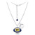 Los Angeles Chargers Silver Necklace w/Crystal Football