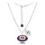 Minnesota Vikings Silver Necklace w/Crystal Football