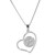 Pittsburgh Steelers Sterling Silver Open Heart Necklace