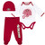 San Francisco 49ers 3-Piece Baby Boys Bodysuit, Pant, and Cap Set