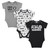 Las Vegas Raiders Baby Boys 3-Pack Short Sleeve Bodysuit