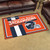 Denver Broncos Dynasty 4x6 Rug Broncos Helmet Logo 3x Orange