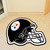Pittsburgh Steelers Mascot Mat - Helmet Steeler Primary Logo Black