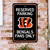 Cincinnati Bengals Parking Sign Striped B Priamry Logo Black