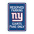 New York Giants Parking Sign NY Primary Logo Dark Blue