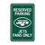 New York Jets Parking Sign Oval Jets Primary Logo Green