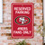 San Francisco 49ers Parking Sign Oval SF Primary Logo Red