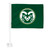Colorado State University - Colorado State Rams Car Flag "Ram" Logo Green