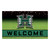 University of Hawaii - Hawaii Rainbows Crumb Rubber Door Mat H Primary Logo Green