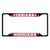 Indiana University - Indiana Hooisers License Plate Frame - Black IU Trident Primary Logo and Wordmark Crimson
