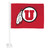 University of Utah - Utah Utes Car Flag Circle & Feather Logo Red