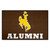 University of Wyoming - Wyoming Cowboys Starter Mat - Alumni Bucking Horse Primary Logo Brown