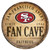 San Francisco 49ers Round 14" Round Fan Cave Sign