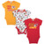 Baby Boys Kansas City Chiefs Short Sleeve Bodysuit, 3-pack