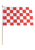 Red & White Checkered 12x18in Stick Flag