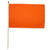 Orange Solid Color 12x18in Stick Flag