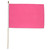 Pink Solid Color 12x18in Stick Flag