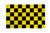 Black & Yellow Checkered Flag 2x3ft Poly