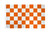 Orange & White Checkered Flag 3x5ft Poly