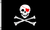 Pirate Red Eye Patch Flag 3x5ft Poly