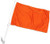 Orange Solid Color Double-Sided Car Flag