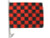 Red & Black Checkered Single-Sided Car Flag