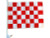 Red & White Checkered Single-Sided Car Flag