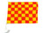 Red & Yellow Checkered Single-Sided Car Flag