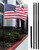 10ft Aluminum (Black) Outdoor Pole with Ground Spike