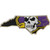East Carolina University - East Carolina Pirates Embossed State Emblem "Pirate Skeleton" / Shape of North Carolina Purple, Yellow & Black
