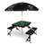 Atlanta Falcons Picnic Table Portable Folding Table with Seats and Umbrella, (Black)