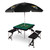 Jacksonville Jaguars Picnic Table Portable Folding Table with Seats and Umbrella, (Black)
