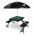 Philadelphia Eagles Picnic Table Portable Folding Table with Seats and Umbrella, (Black)
