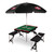 San Francisco 49ers Picnic Table Portable Folding Table with Seats and Umbrella, (Black)
