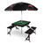 Tampa Bay Buccaneers Picnic Table Portable Folding Table with Seats and Umbrella, (Black)