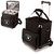 Las Vegas Raiders Cellar 6-Bottle Wine Carrier & Cooler Tote with Trolley, (Black with Gray Accents)