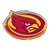 Iowa State University - Iowa State Cyclones Embossed Color Emblem 2 "Cyclone Cardinal" Mascot Logo Red & Yellow