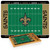 New Orleans Saints Football Field Icon Glass Top Cutting Board & Knife Set, (Parawood & Bamboo)