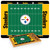 Pittsburgh Steelers Football Field Icon Glass Top Cutting Board & Knife Set, (Parawood & Bamboo)
