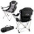 Baltimore Ravens Reclining Camp Chair, (Black with Gray Accents)