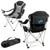 Detroit Lions Reclining Camp Chair, (Black with Gray Accents)