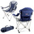New England Patriots Reclining Camp Chair, (Navy Blue with Gray Accents)