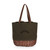Los Angeles Chargers Coronado Canvas and Willow Basket Tote, (Khaki Green with Beige Accents)