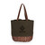 New Orleans Saints Coronado Canvas and Willow Basket Tote, (Khaki Green with Beige Accents)