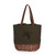 Tampa Bay Buccaneers Coronado Canvas and Willow Basket Tote, (Khaki Green with Beige Accents)