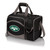New York Jets Malibu Picnic Basket Cooler, (Black with Gray Accents)